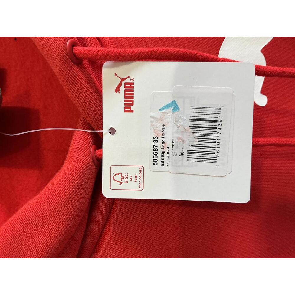 Puma Red Men's Hoodie with Logo XL - Picture 6 of 9